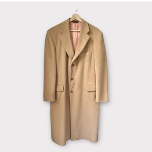 Nordstrom Vintage Long 100% Camel Hair Pea Coat